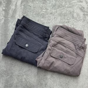 Prana Halle Convertible Pants Womens 4 Short Roll Up Nylon Hiking Lot of 2